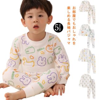 上下セット 保育園 腹巻き 子供服 キッズ 綿 コットン パジャマ 女の子 男の子 部屋着 ルームウエア 小学生 入園グッズ お昼寝 小学校 秋 幼稚園