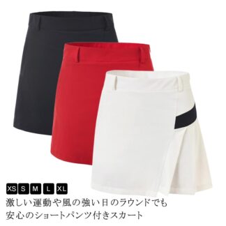 スカート ゴルフスカート インナーパンツ付き レディース インナーパンツ一体型 ミニスカート ストレッチ ゴルフ スポーツウェア 大人 女性 秋 春 夏 運動 ランニング ゴ ゴルフ女子