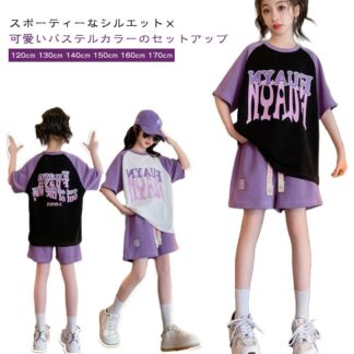 夏 綿 半袖 ガールズ キッズ 130 セットアップ 夏服 パジャマ ジュニア パンツセット ショートパンツ 韓国 運動着 部屋着 ルームウェア 女の子 可愛い こども服 体操服 上下セット