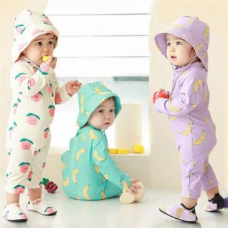 ベビー 水着 キッズ ラッシュガード キャップ付き 男の子 女の子 スクール水着 子供水着 キッズ水着 UVカット ロンパース 子供 2点セット