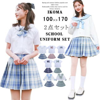 キッズ スクール プリーツスカート 制服スカート 子供 子ども こども 子供服 キッズ服 女の子 セット 2点セット チェック インナー付き ミニスカート スクールウェア プリーツ ダンス