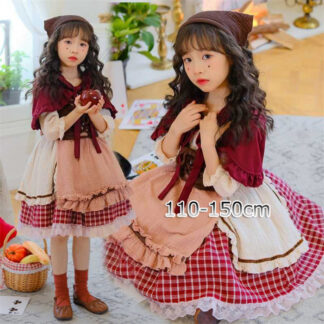 女の子 ハロウィン コスプレ 仮装 子供用 ハロウィン衣装 プリンセス ワンピースドレスキ ッズ コスチューム 5点セット 余興 ダンス 文化祭 学園祭 演出服 変装 パーティー クリスマス 仮装用