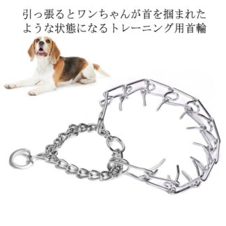 引っ張り防止のしつけに 犬 引っ張り防止 首輪 しつけ 訓練 トレーニング イヌ いぬ しつけ用カラー チェーンカラー スパイクチェーン 強い引っ張り ドッグカ トレーニング首輪ひっぱり防止首輪