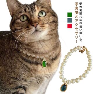 アクセサリー キラキラ おしゃれ 犬用 チョーカー パール風 ネックレス ラインストーン ペット用アクセサリー 首飾り ペット用 華やか 猫用 きれいめ 上品 高級感 かわいい ジュエリー フ