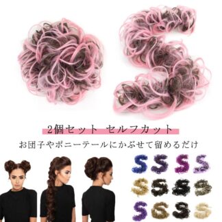 エクステ ダンス ウィッグ キッズ こども 子供 子ども ポニーテール お団子 2個 セットカット ヘア アレンジ スタイル ヘアゴム カラー グッズ ダンスグッズ ヒップホップ ダンス衣装