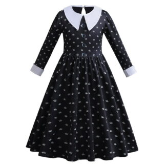 ワンピース ハロウィン 子供服 女の子 キッズ コスプレ COS パーティー服 演出服装 ショー 110-160cm ブラック お姫 3-10歳