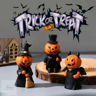 ハロウィン 飾り 3点セット かぼちゃ 樹脂 オーナメント かわいい 置物 セラミック装飾 雰囲気 アロマテラピーキャンドル 装飾品 装飾 おしゃれ パーティー Halloween