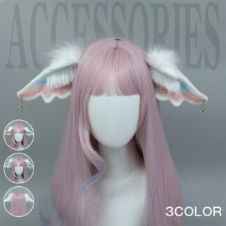 羊 ヒツジ カチューシャ コスプレ ミミ 耳付き 配色 小物 道具 衣装 仮装 ハロウィン パーティ LOLITA